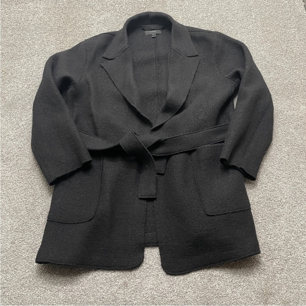 J. Crew Black Belted Jacket